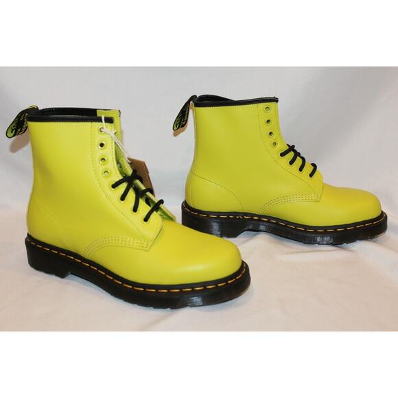 Dr. Martens Sulphur Yellow Combat Boots - Picture 5 of 7